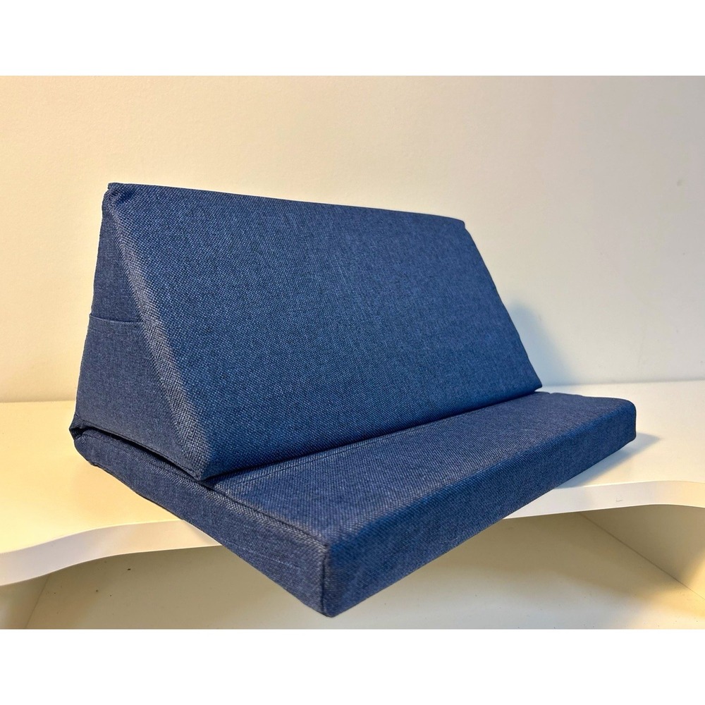 iPad Stand Tablet Holder Blue Wedge Cushion Ergonomic Support Pillow